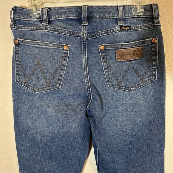 Wrangler Hi Rise Flare Leg Jeans Bell Bottom Indie Hippie Cowgirl Western Boho - Picture 5 of 11